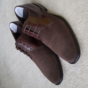 Johnston and Murphy, Brown Suede Derby, Size 10 Medium (D width)